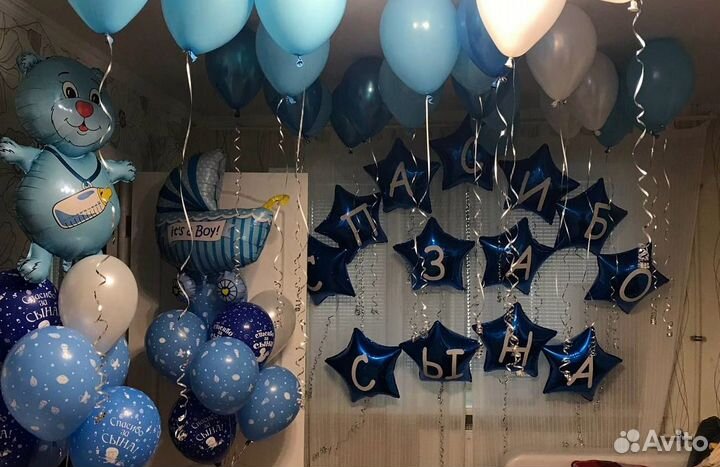 Воздушные шары на выписку из роддома