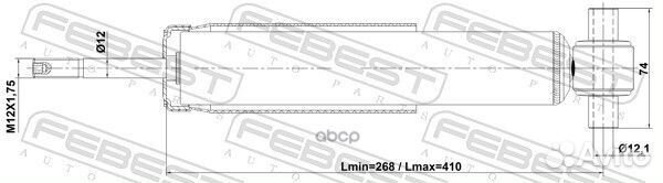 Амортизатор задний GAS.twin tube 27110-002R Febest