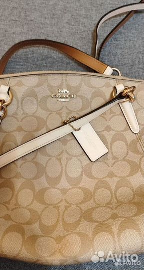 Сумка Coach canvas с ручками кроссбоди, из Австрии