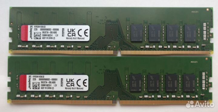 Оперативная память Kingston DDR4 32Gb 2666Mhz