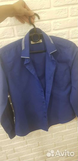 Рубашка синяя