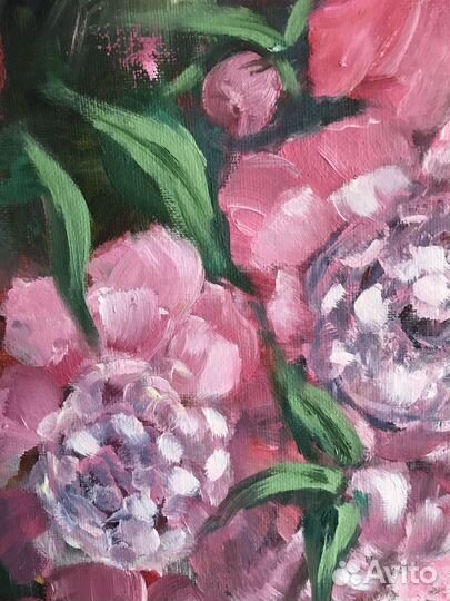 Картина маслом на холсте цветы