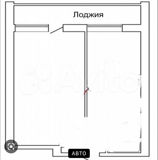 1-к. квартира, 43 м², 1/2 эт.
