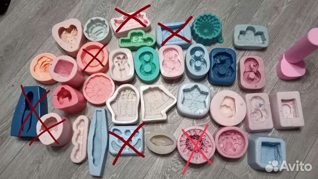 Набор форм для мыла из силикона и пластика