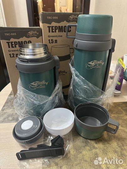 Термос Tramp GreenLine 1,2л 1,5л