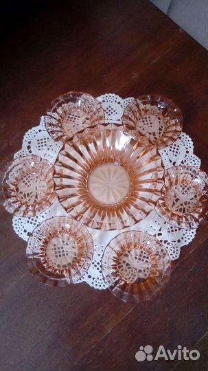 Набор вазочек карамельное стекло СССР винтаж