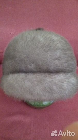 Шапка из голубой норки