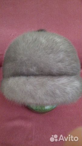 Шапка из голубой норки