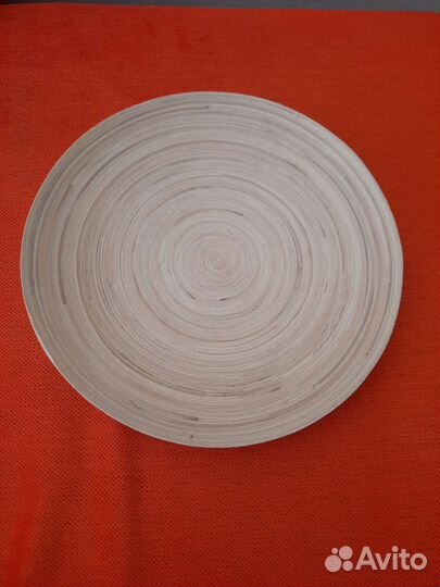 Бамбуковая тарелка декоративная Икеа