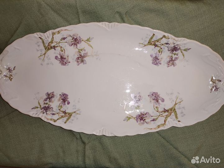 Блюдо фарфоровое завод кузнецов