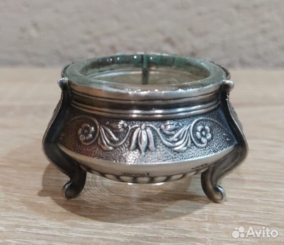 Солонки - мельхиор, эмаль, стекло СССР 60-е года