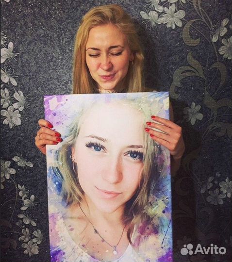 Портрет по фото 60на80 см