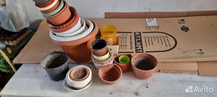 Цветочные горшки бу 35 шт