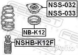 Опора переднего амортизатора левая (nissan tiid