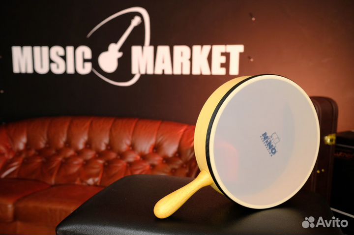 Бубен с ручкой + Палочки