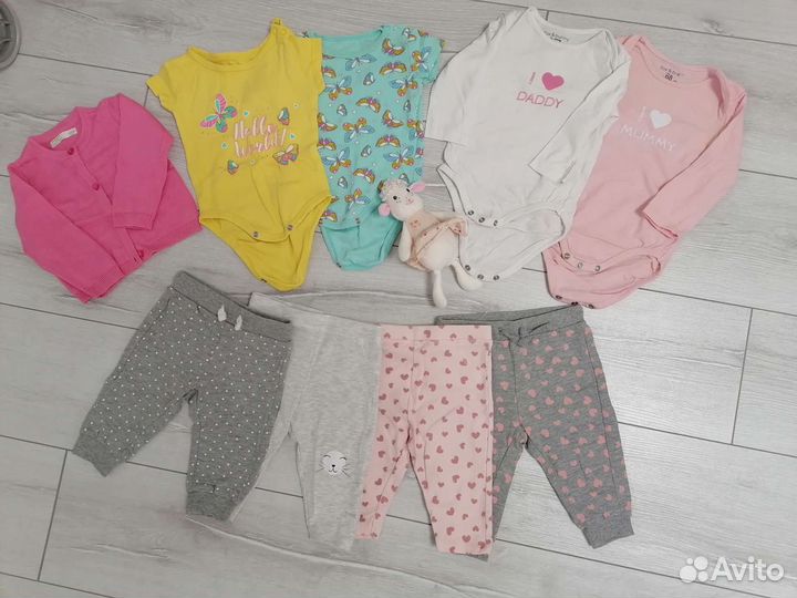 Вещи пакетом на девочку 68 р