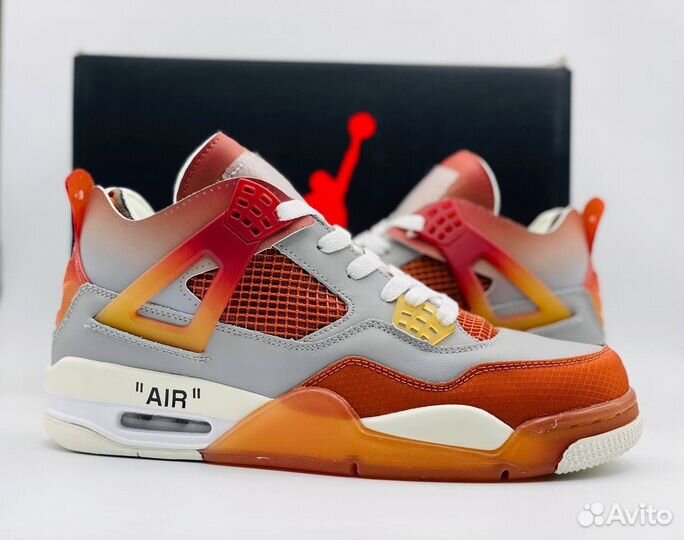 Кроссовки Nike Air Jordan 4 Retro Orange Grey