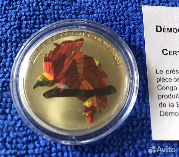 Серебряная монета конго 