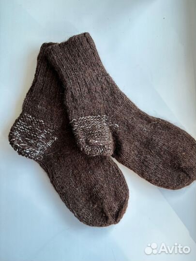 Носки ручной вязки шерстяные