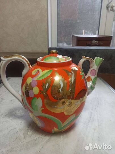 Чайник доливочный гигант 4.5 л фарфор Дулево СССР