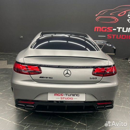 Спойлер черный глянец Mercedes S-class Coupe C217