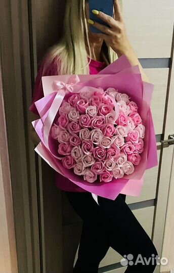 51 Роза мыльные букеты