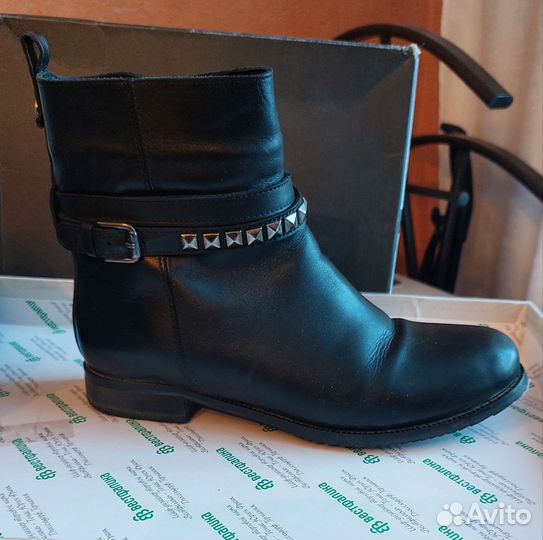 Полусапоги женские зимние натуральная кожа