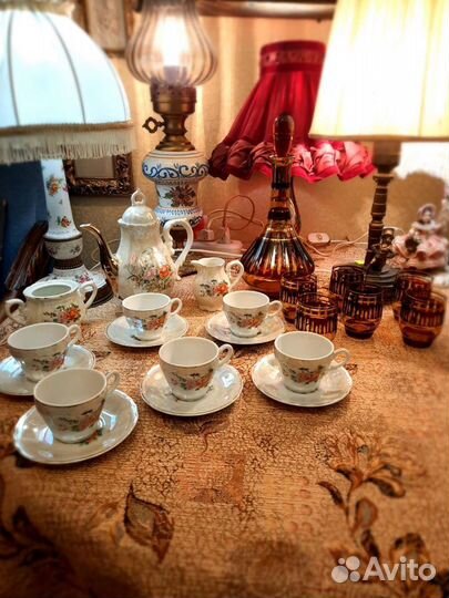 Винтажный музыкальный кофейный сервиз.япония