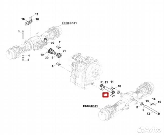 Карданный вал передний 102 S Hidromek