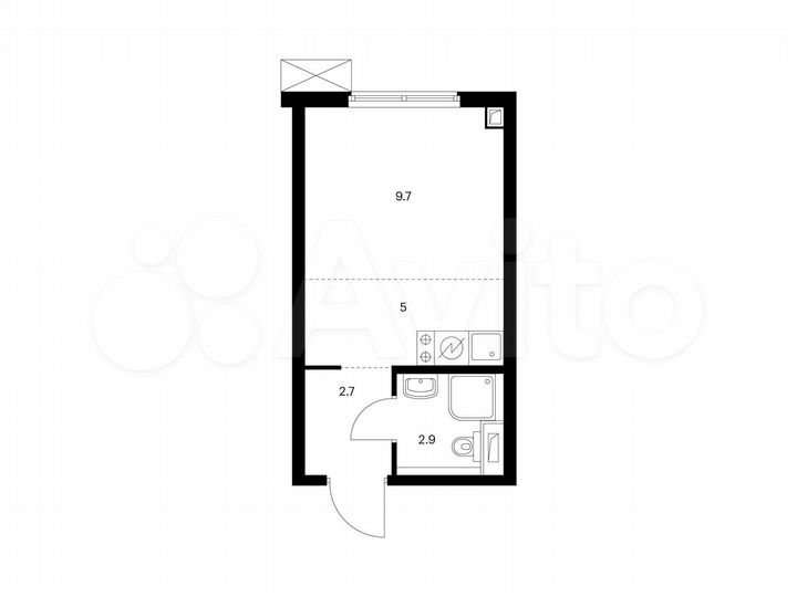 Квартира-студия, 20,3 м², 8/33 эт.