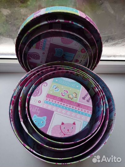 Набор круглых коробок 5 шт