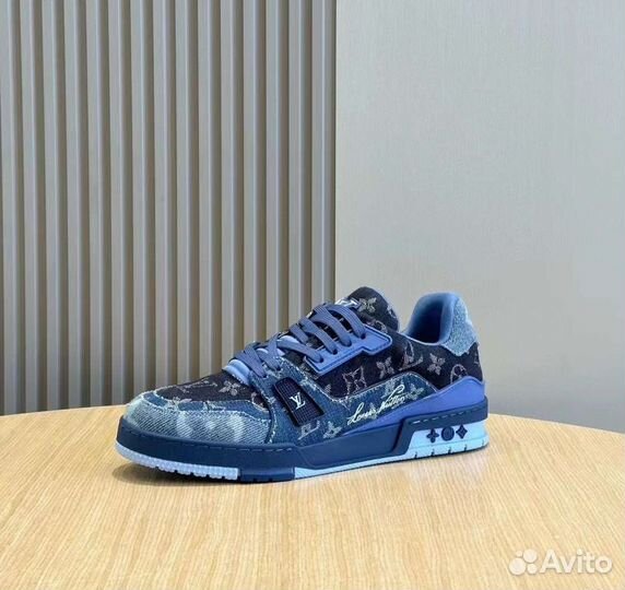 Кроссовки Louis Vuitton LV Trainer Деним