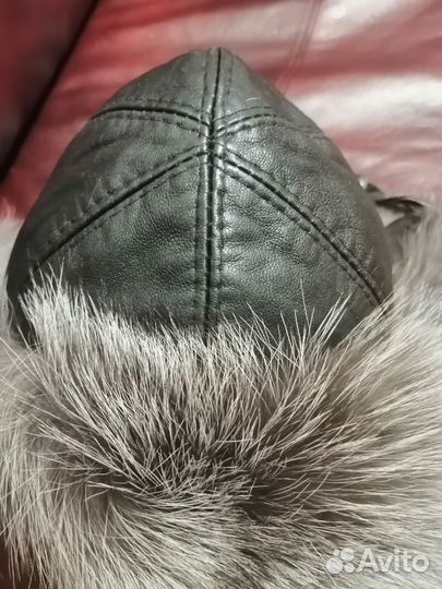 Шапка зимняя с чернобурой лисой