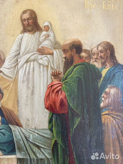 Антикварная старинная икона Успение 19 век