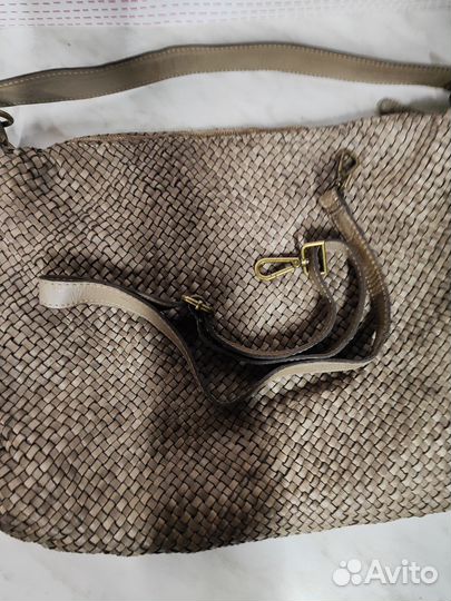 Сумка(Италия) винтаж, ручная работа, вареная кожа