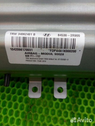 Подушка безопасности Airbag Hyundai I30 G4FC 2010