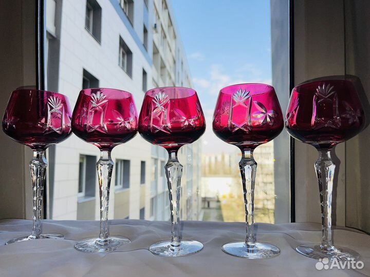 Бокалы цветной хрусталь Германия