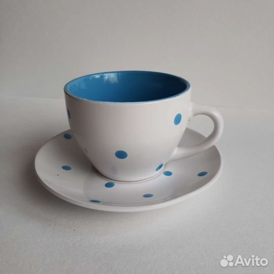 Чайная пара Горошек новая