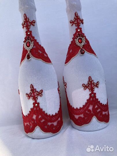 Свадебные бархатные чехлы для шампанского