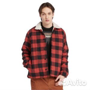 Рубашка Timberland Buffalo Plaid Sherpa Lined, кра