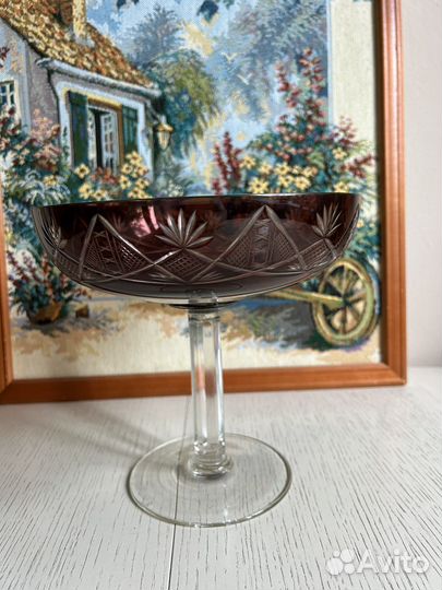 Вазы из цветного стекла СССР