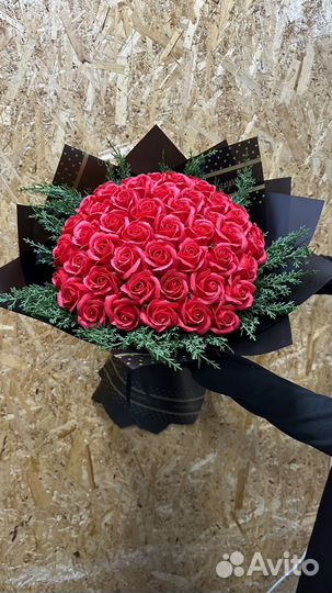 Букет из мыльных роз