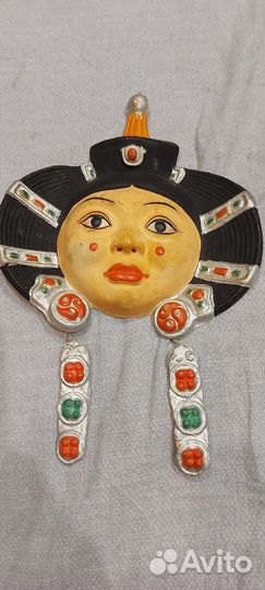 Винтажная Маска папье маше Монголия
