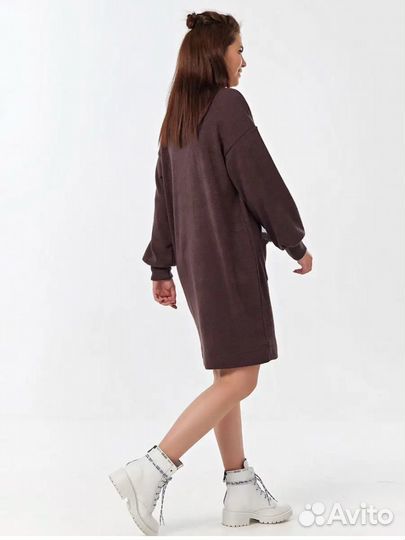 Платье тёплое с меховой отделкой