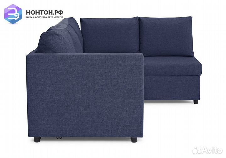 Диван угловой дельфин Мансберг лайт синий