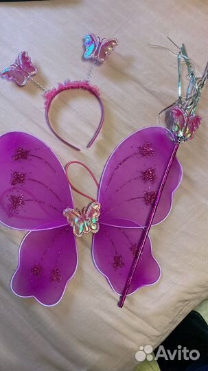 Заколка крылышки и палочка