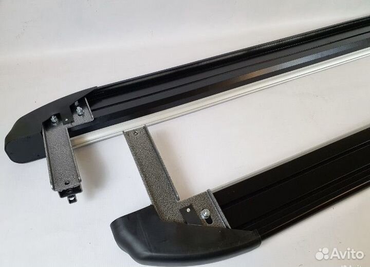 Пороги Бумер алюминиевые для нива 2131 серые