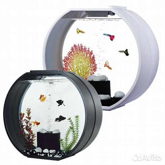 Аквариумный комплекс Deco O Mini чёрный, белый 10л