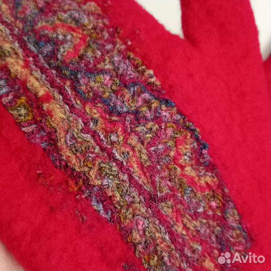 Варежки валяные шерстяные