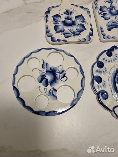 Подставки, доски декор Гжель